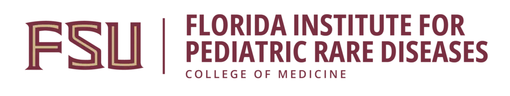 The official logo for the Florida Institute for Pediatric Rare Diseases at the FSU College of Medicine. The design features the classic 