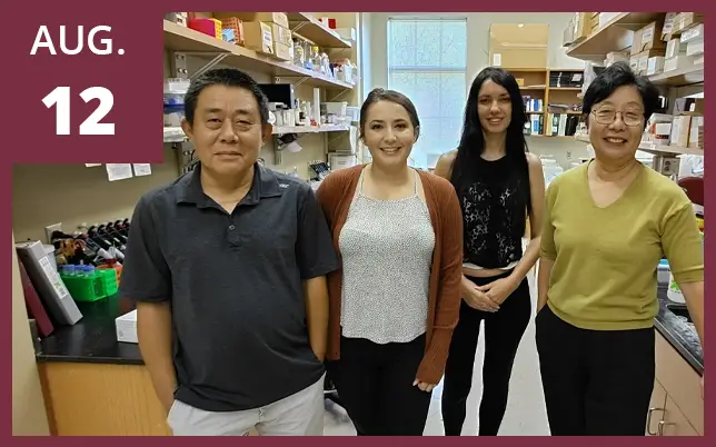 Initial team portraits in the laboratory signify the early stages of group assembly and protocol establishment.