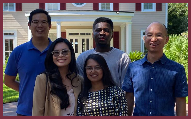 Highlights a collaborative academic or professional environment with Irianto lab members.