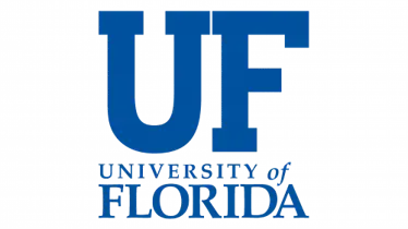 The University of Florida logo in blue.